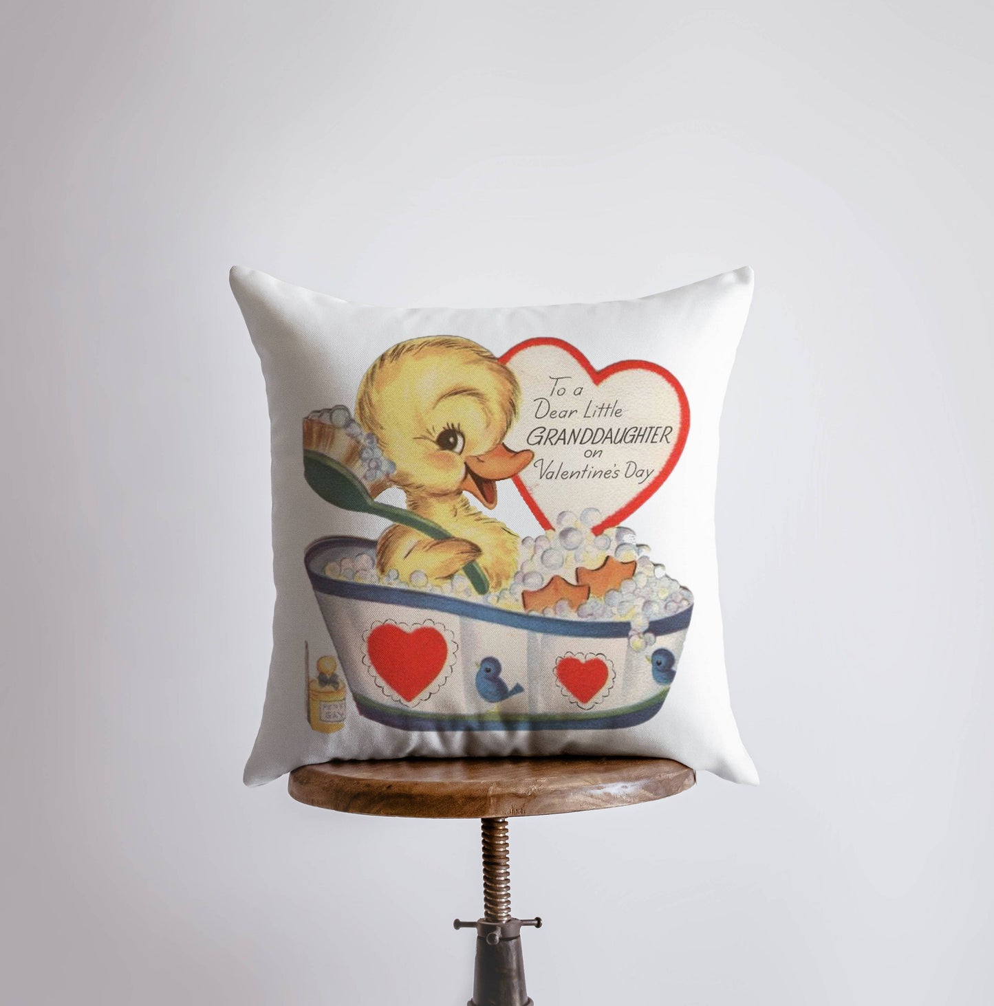 Dear Granddaughter on Valentines Pillow Cover / Throw Pillow Home Decor Maroon Abderus