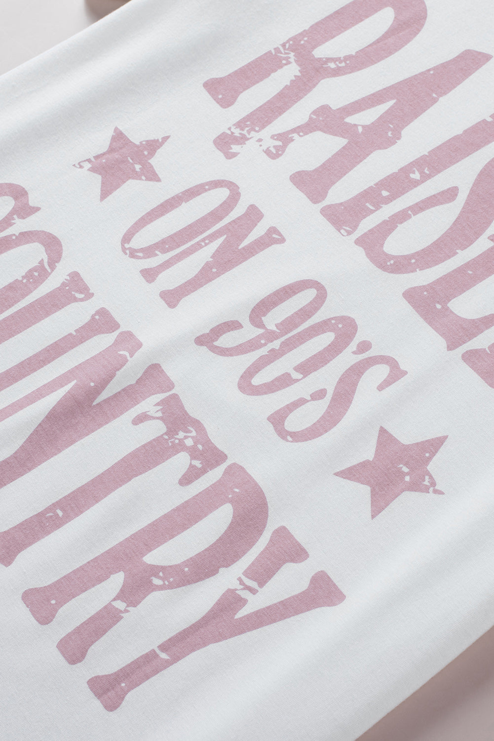 Raised on 90's Country Round Neck Tee Trendsi