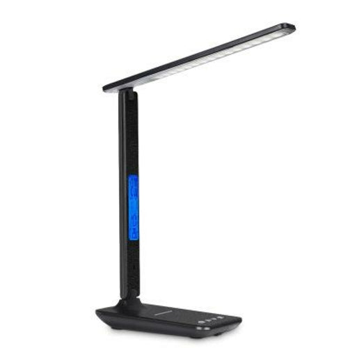 3 in 1 Lamp With Phone Charger, Clock And Thermostat Tech Accessories Salmon Lucky COOL BLACK