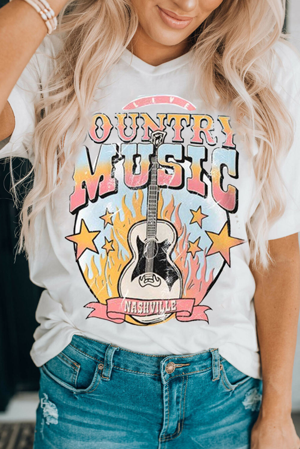 Country Music Nashville Graphic Tee Shirt Trendsi