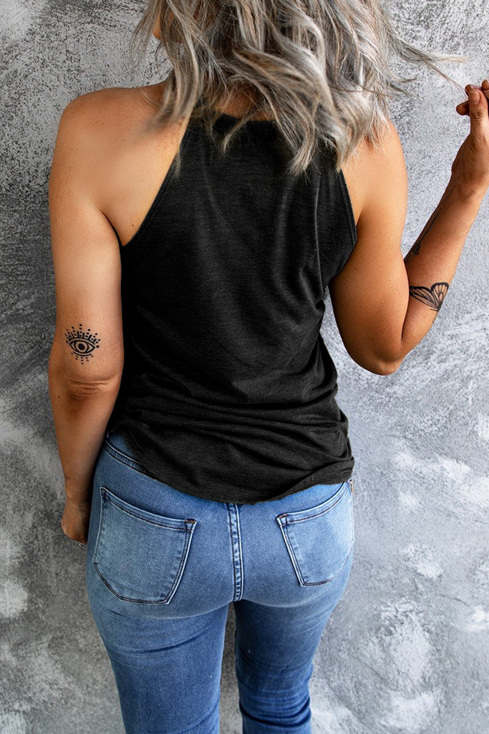 MAMA Round Neck Tank Trendsi