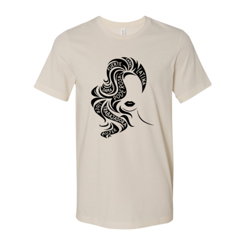 Empowered Latina Shirt T-shirts Red Alcestis XS Soft Cream
