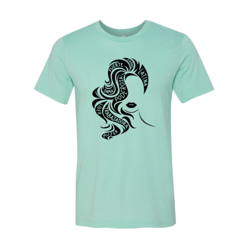 Empowered Latina Shirt T-shirts Red Alcestis XS Heather Mint