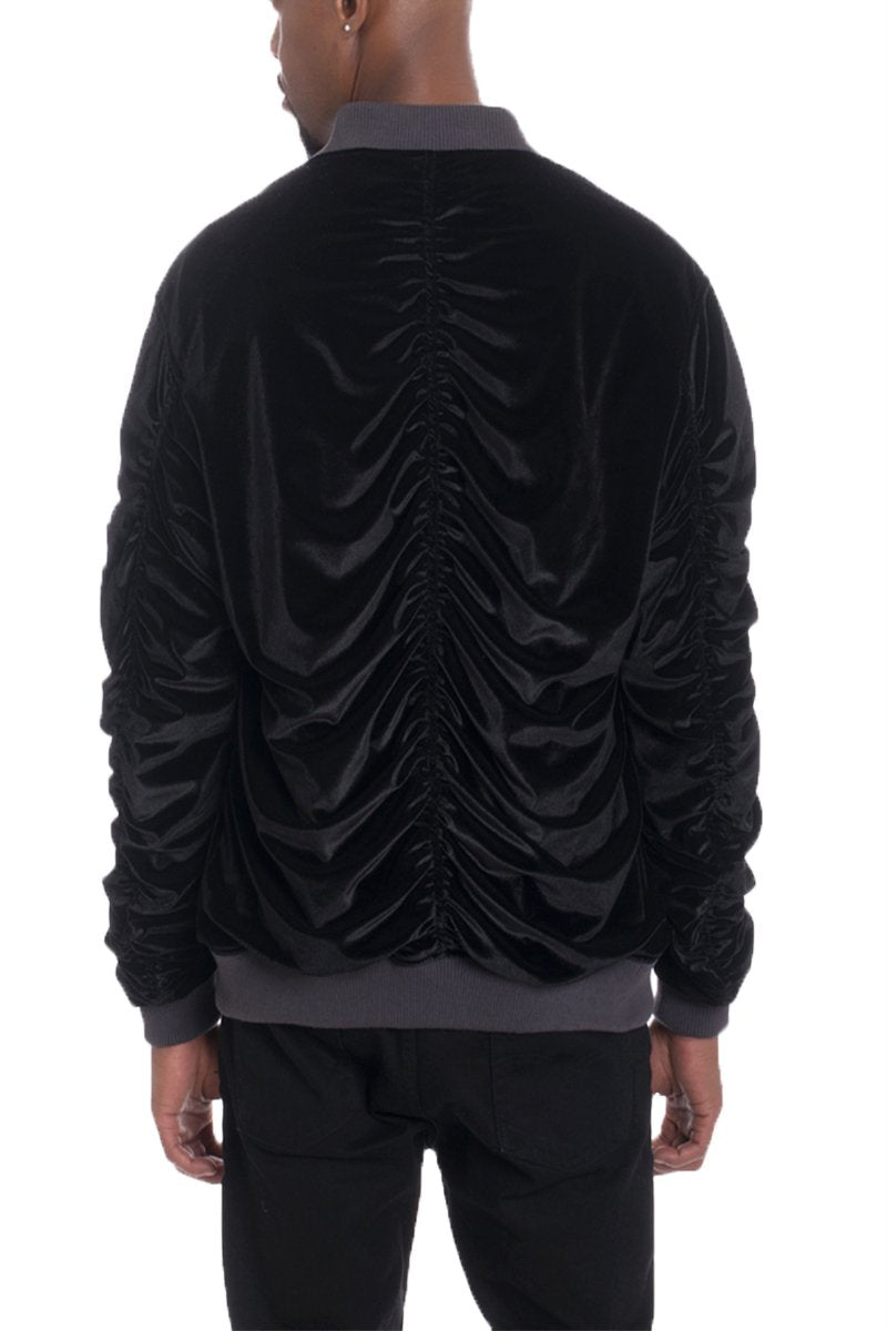 VELOUR BOMBER - Black Jackets & Coats Jassorted