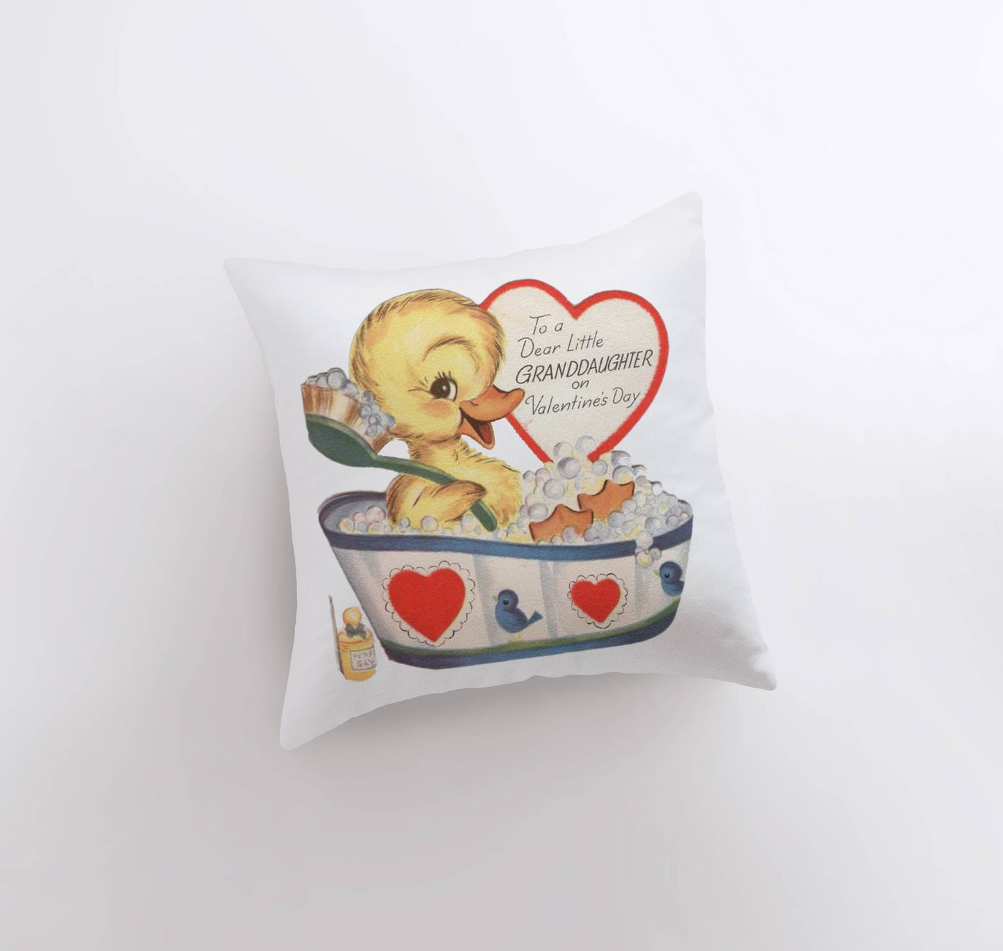 Dear Granddaughter on Valentines Pillow Cover / Throw Pillow Home Decor Maroon Abderus