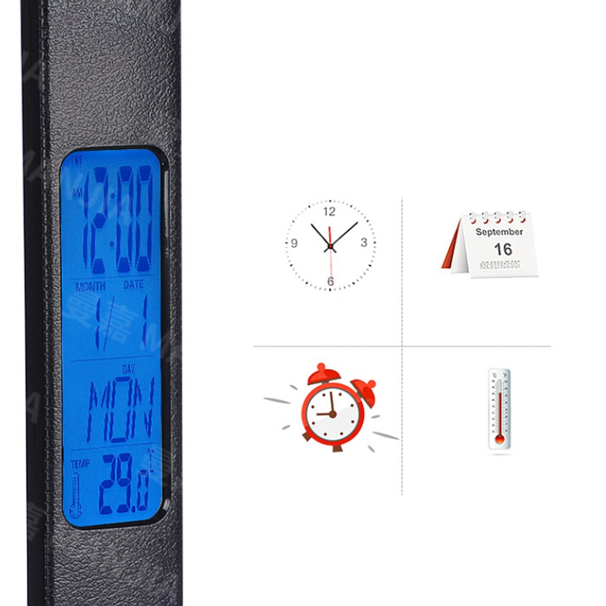 3 in 1 Lamp With Phone Charger, Clock And Thermostat Tech Accessories Salmon Lucky