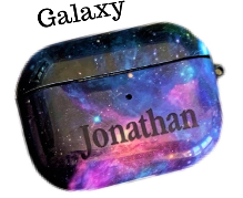 Personalized Airpod Pro Case Covers Tech Accessories Jassorted Galaxy Cursive