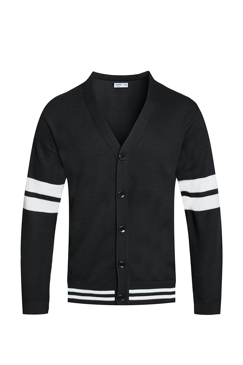 Two Stripe Cardigan Men's Clothing Lime Milo