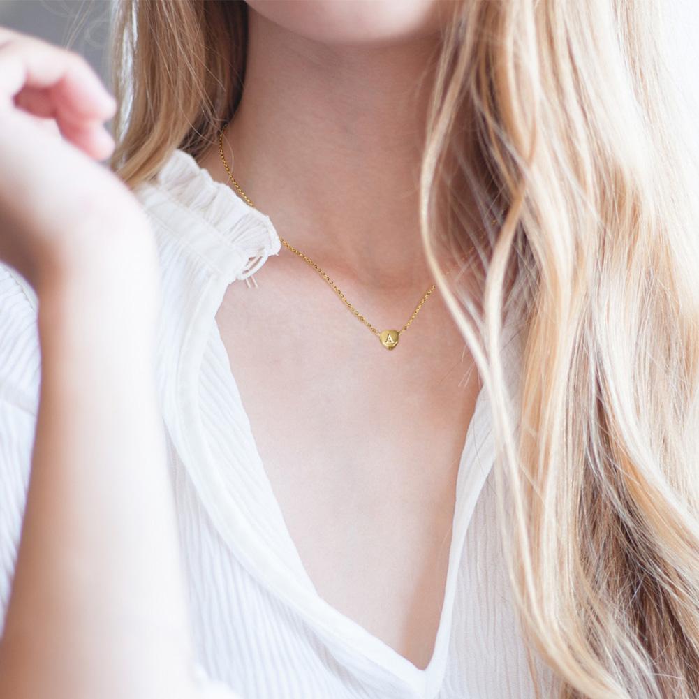Heart Initial Necklace Jewelry & Watches Lavender Phoebe