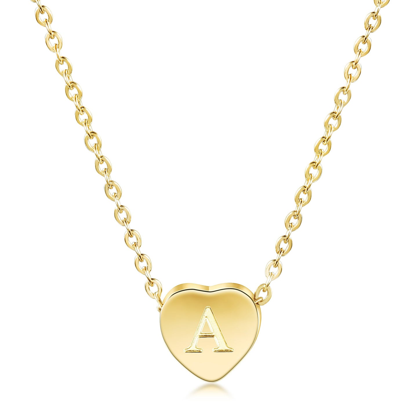 Heart Initial Necklace Jewelry & Watches Lavender Phoebe
