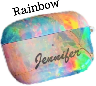 Personalized Airpod Pro Case Covers Tech Accessories Jassorted Rainbow Cursive