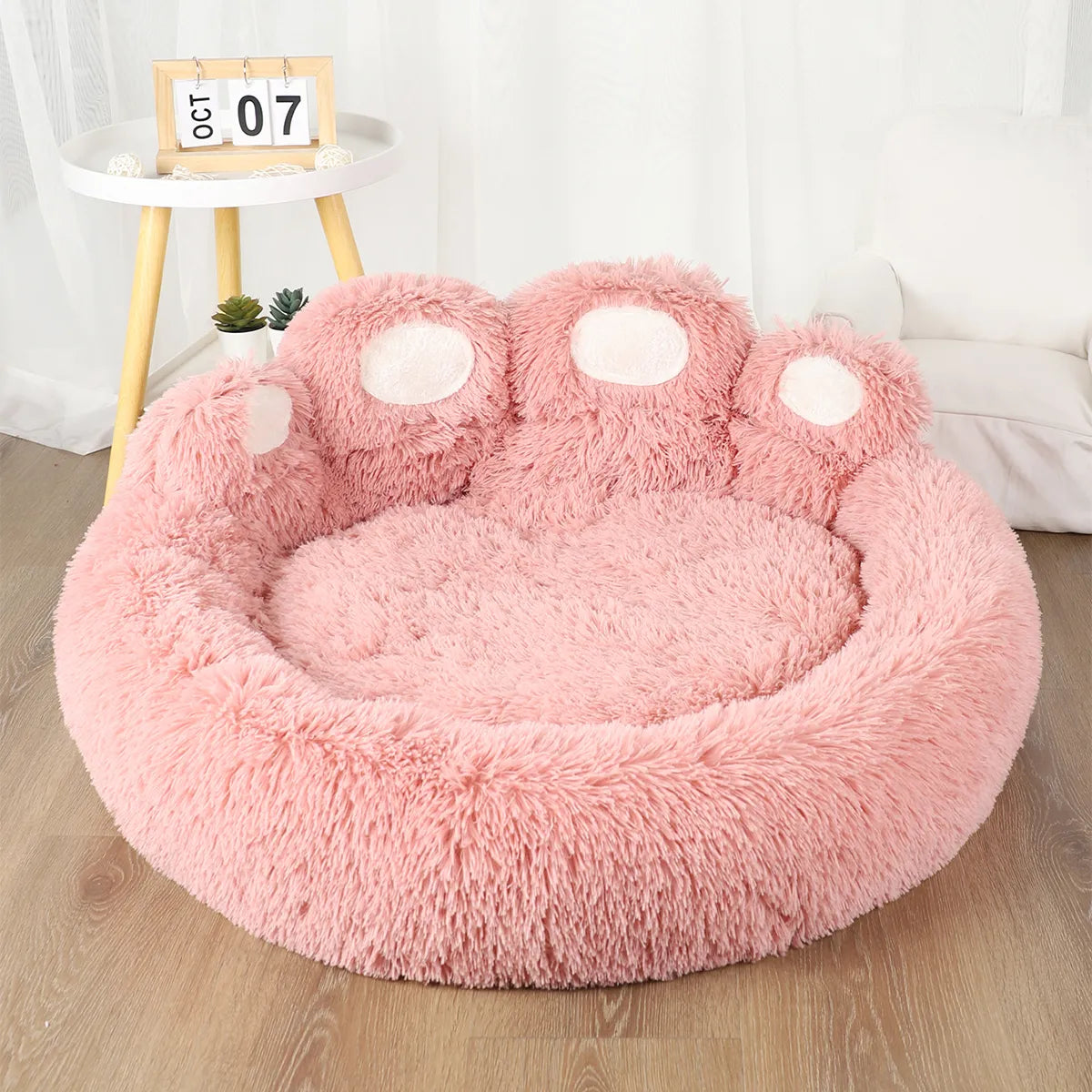 Luxurious Plush Pet Bed for Dogs and Cats – Cozy, Breathable, and Washable Jassorted Pink S