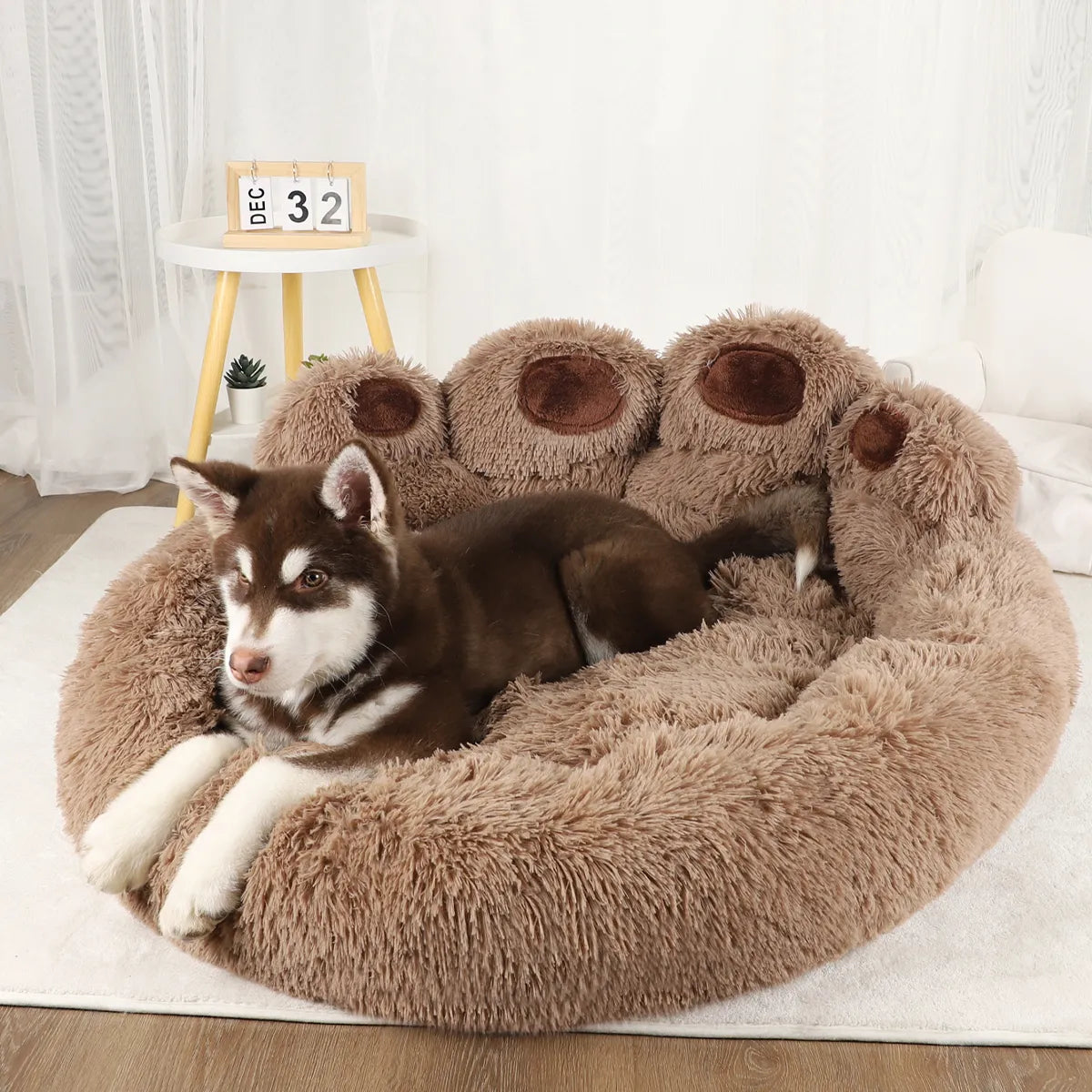 Luxurious Plush Pet Bed for Dogs and Cats – Cozy, Breathable, and Washable Jassorted
