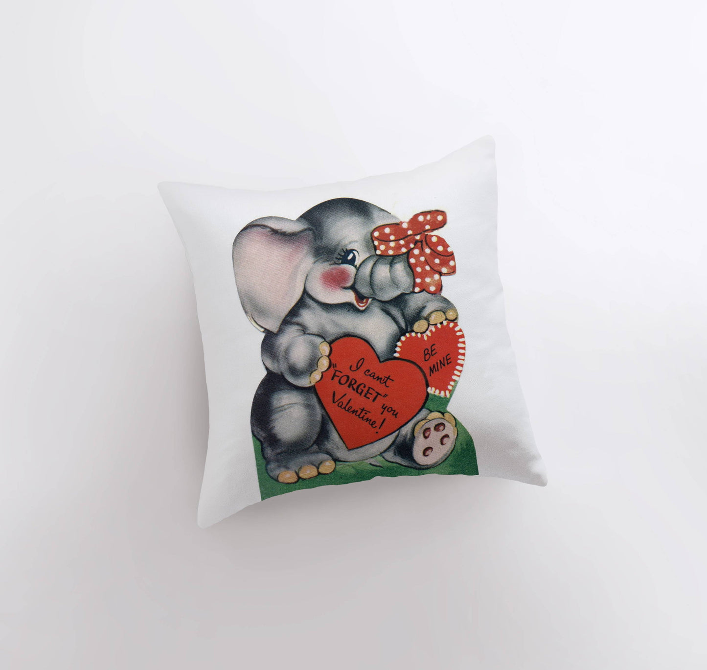 I can't Forget You Vintage Valentines Pillow Cover / Throw Pillow Home Decor Maroon Abderus
