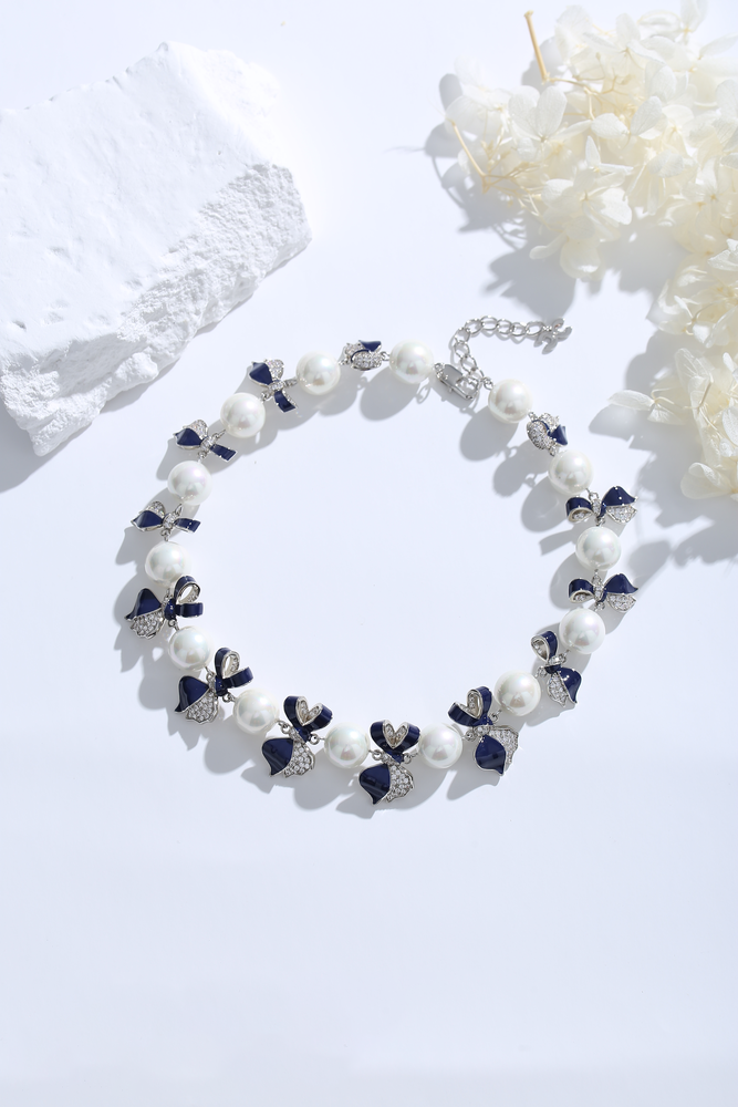Blue Enamel Butterfly Necklace Jewelry & Watches Salmon Pandora