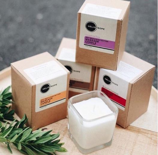 Soy Wax & Shea Butter Massage Candles Bath & Beauty Orange Leto