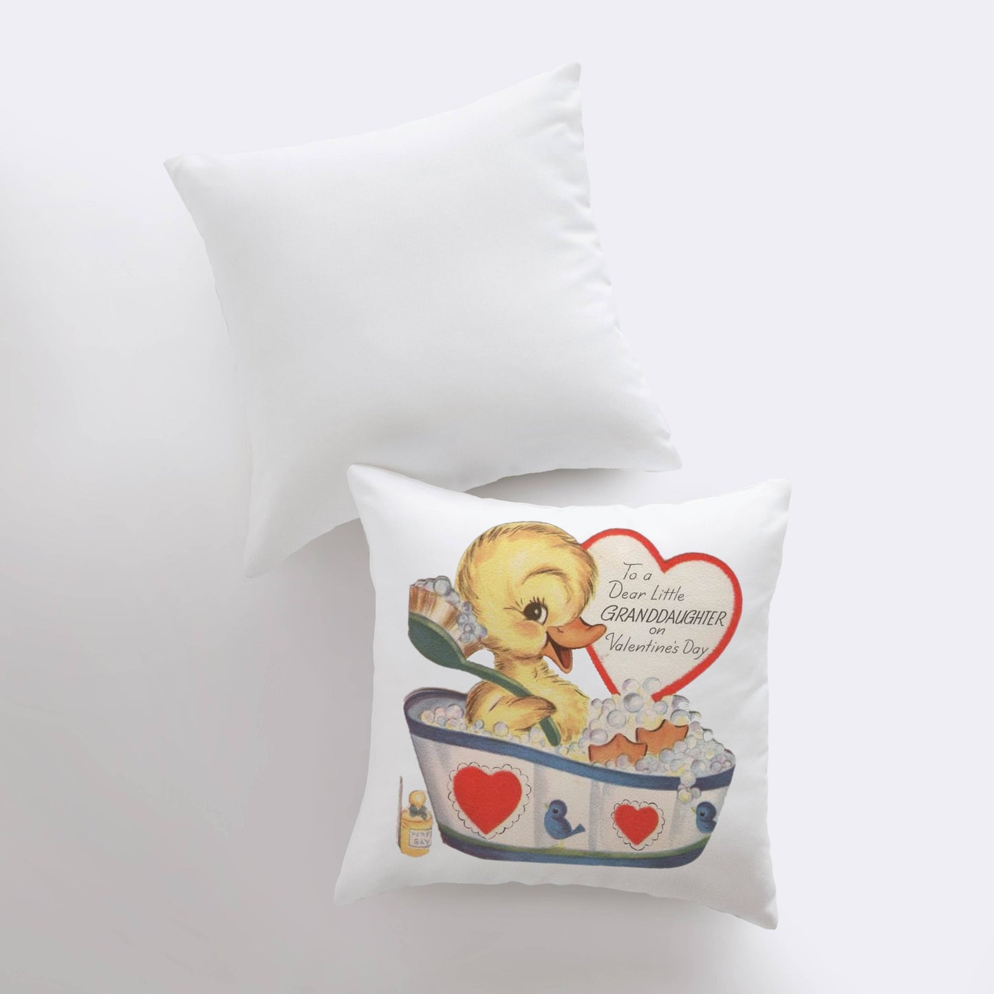 Dear Granddaughter on Valentines Pillow Cover / Throw Pillow Home Decor Maroon Abderus