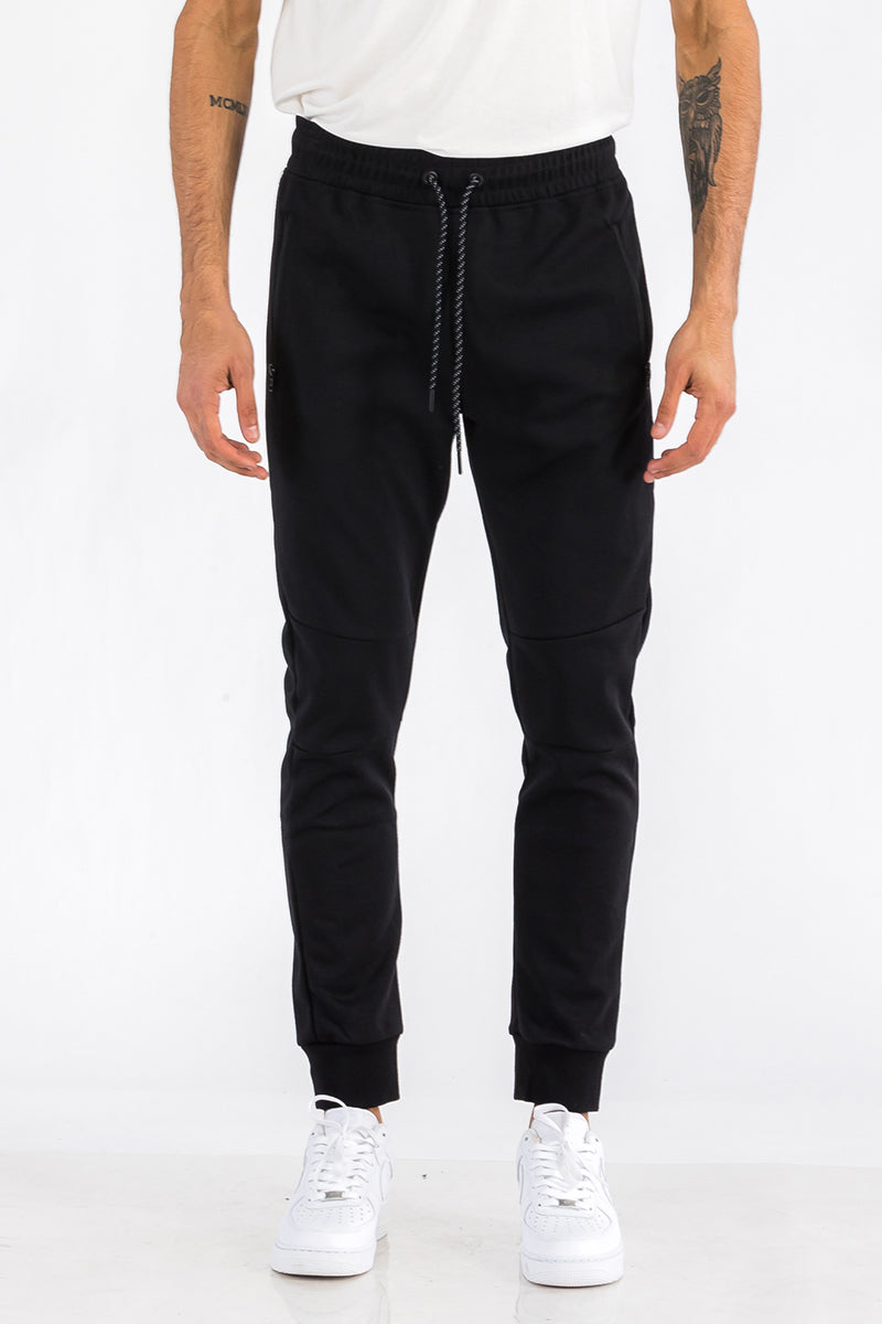 Black Heathered Cotton Sweats Men's Clothing Lime Milo