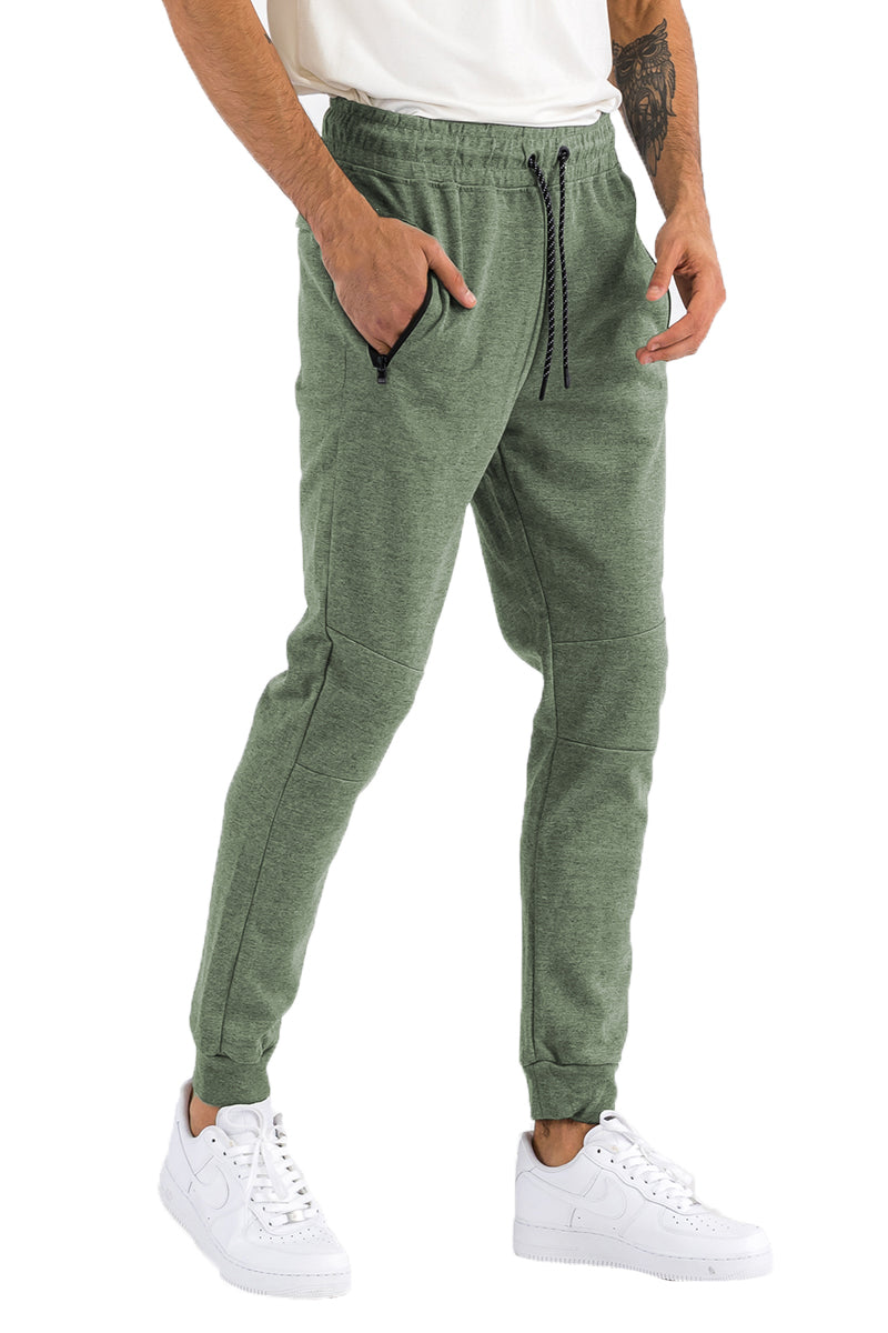 Green Heathered Cotton Sweats Men's Clothing Lime Milo