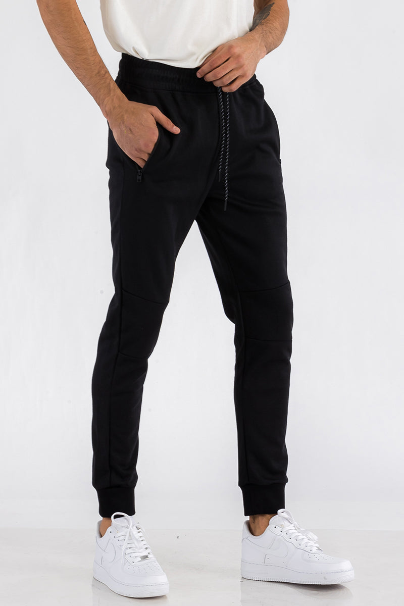 Black Heathered Cotton Sweats Men's Clothing Lime Milo