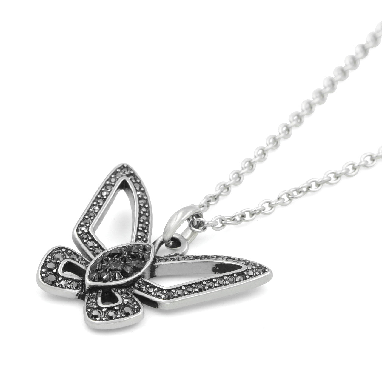 Black & Bold Butterfly Necklace Jewelry & Watches Blue Asteria