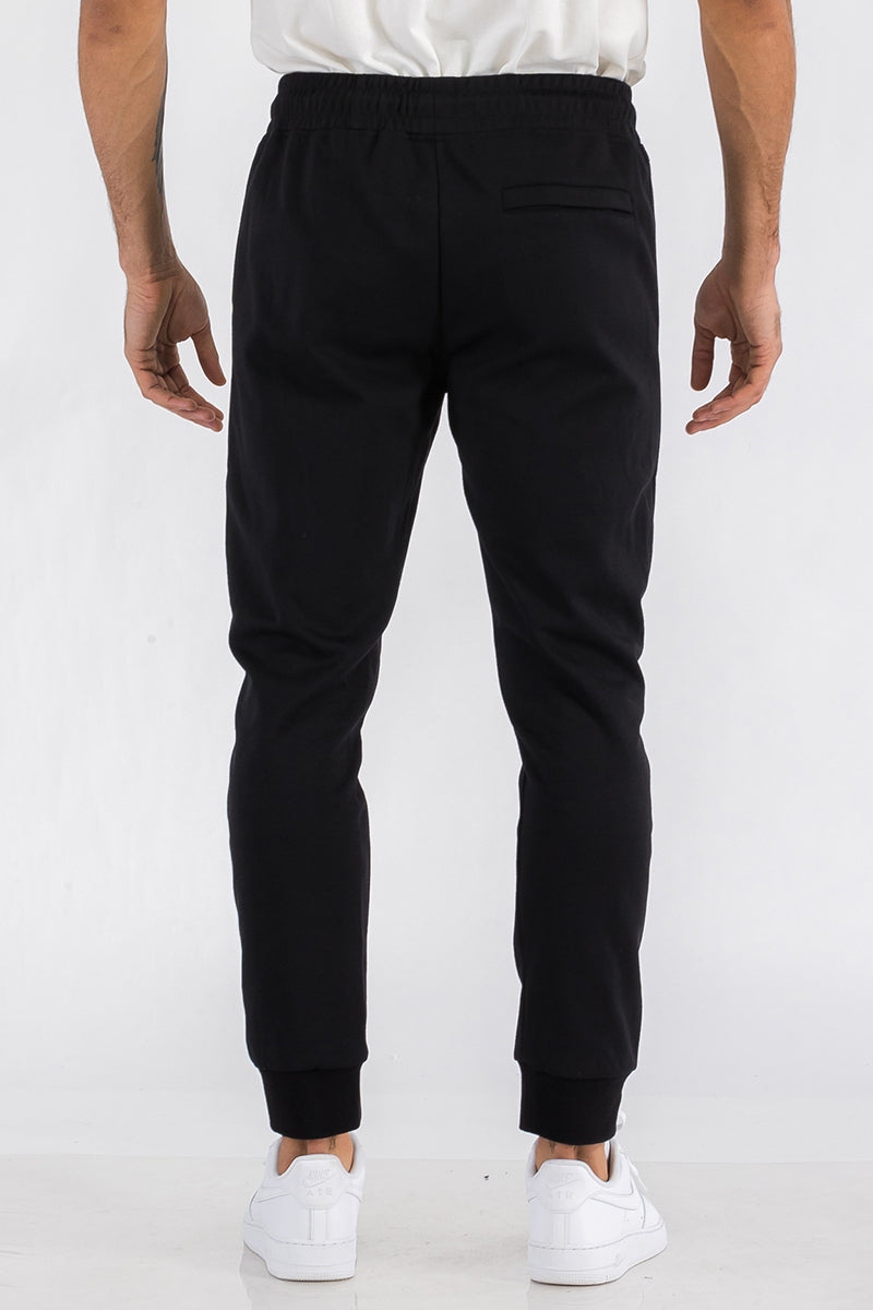 Black Heathered Cotton Sweats Men's Clothing Lime Milo