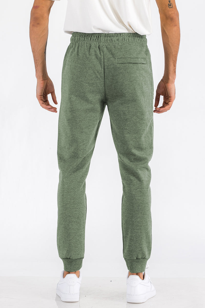 Green Heathered Cotton Sweats Men's Clothing Lime Milo