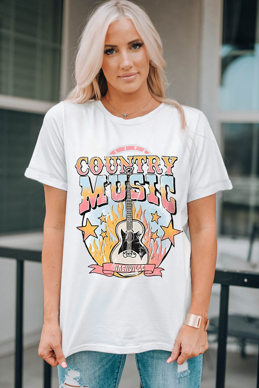 Country Music Nashville Graphic Tee Shirt Trendsi