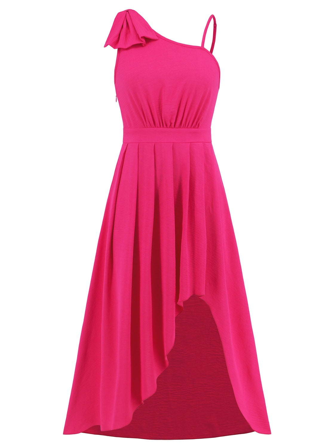 Asymmetrical Neck Sleeveless Dress Trendsi