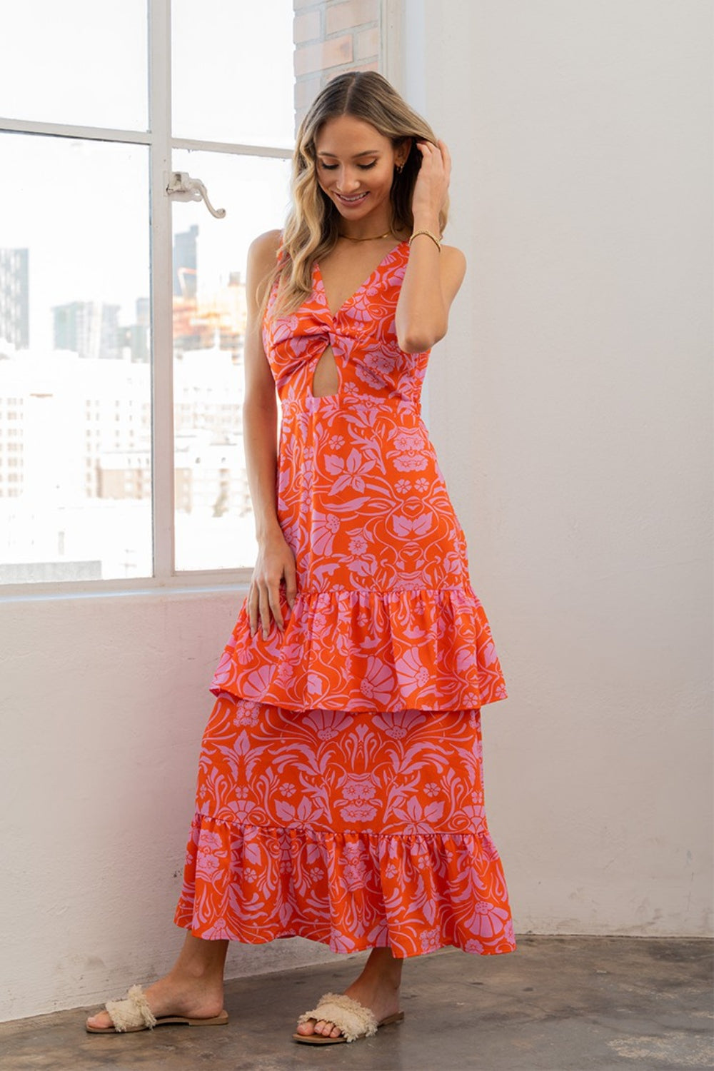 Sew In Love Floral Maxi Dress Trendsi