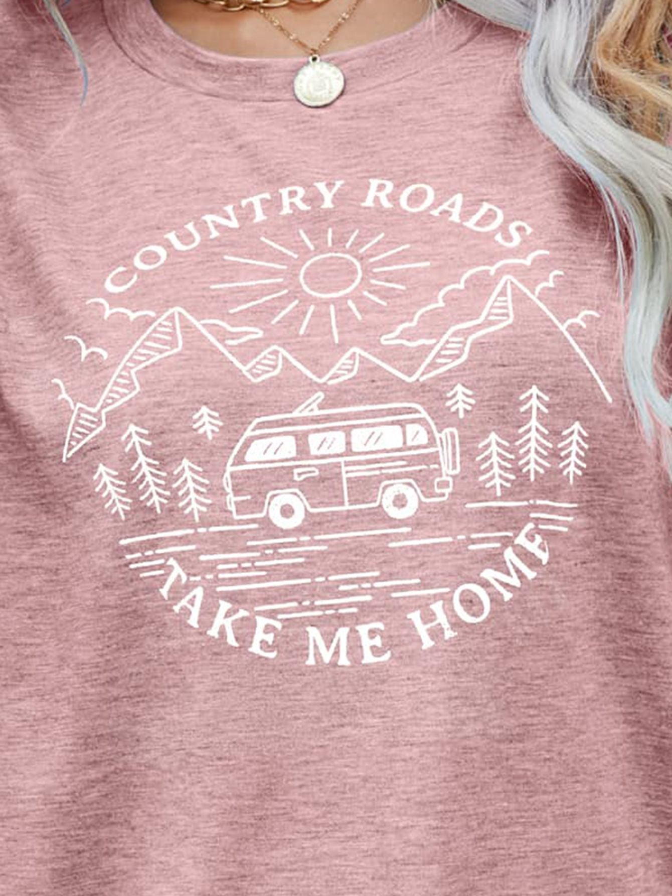 COUNTRY ROADS TAKE ME HOME Graphic Tee Trendsi