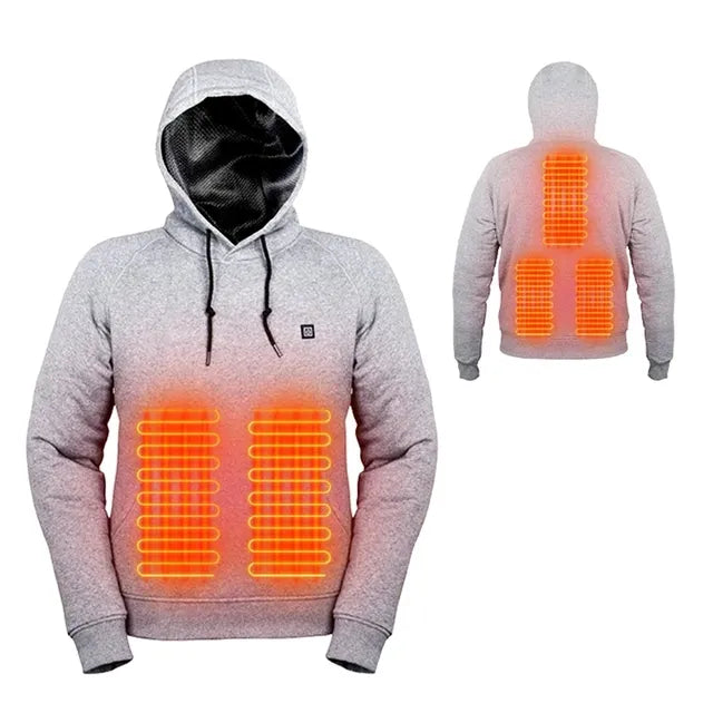 Unisex USB Heated Hoodies Jassorted Gray M