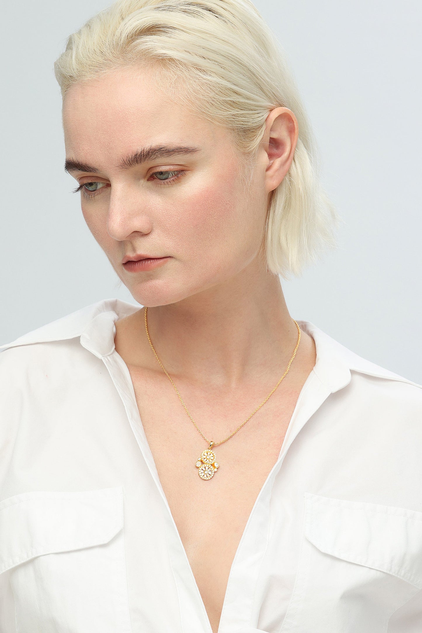Gold 'Wheel of Fortune' Necklace Jewelry & Watches Salmon Pandora
