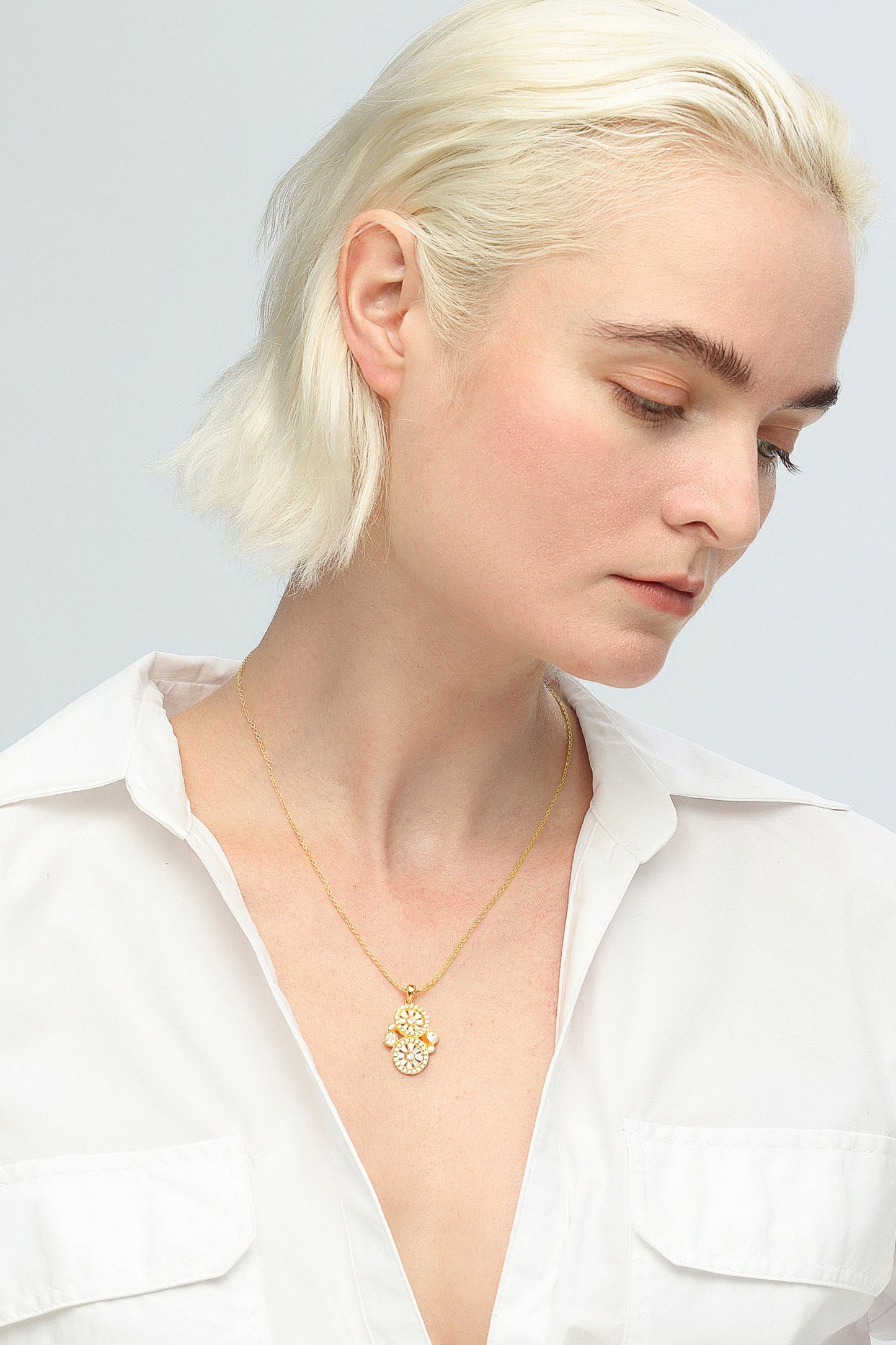 Gold 'Wheel of Fortune' Necklace Jewelry & Watches Salmon Pandora