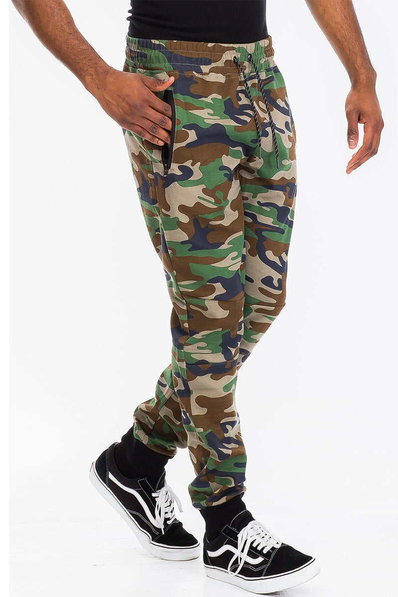 Heathered Camouflage Sweats Men's Clothing Lime Milo