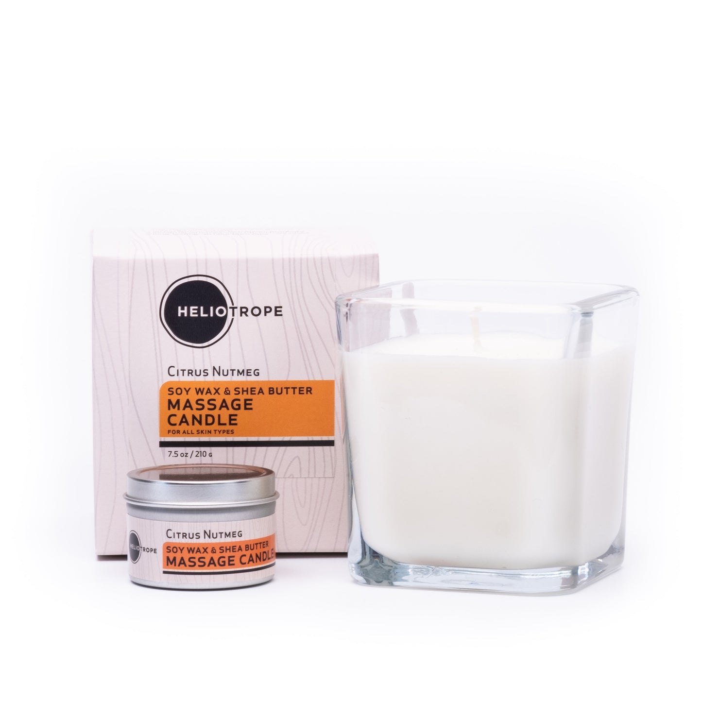 Soy Wax & Shea Butter Massage Candles Bath & Beauty Orange Leto