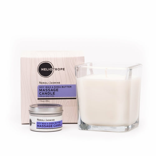 Soy Wax & Shea Butter Massage Candles Bath & Beauty Orange Leto Large Neroli Jasmine