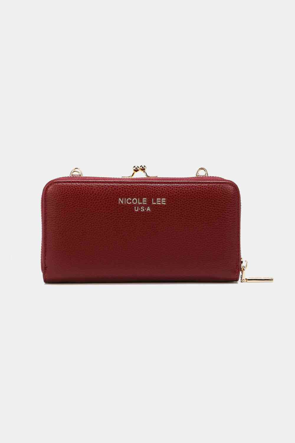 Nicole Lee USA Signature Kiss Lock Crossbody Wallet Jassorted