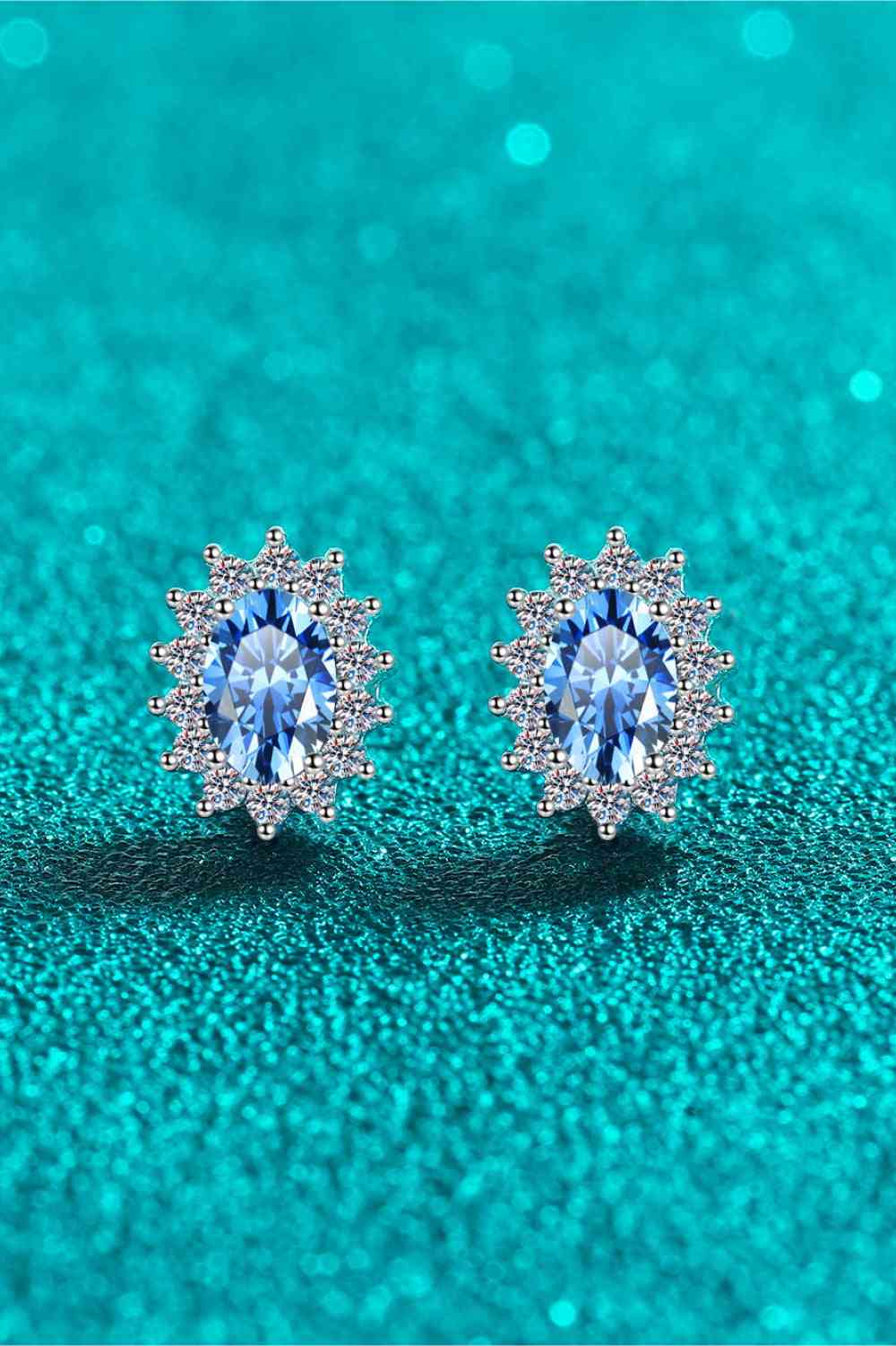 1 Carat Moissanite 925 Sterling Silver Stud Earrings Jassorted