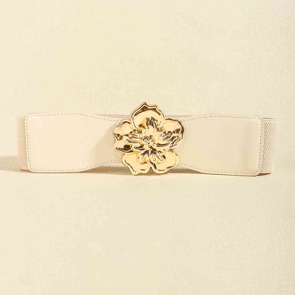 Flower Alloy Buckle Elastic Belt Jassorted