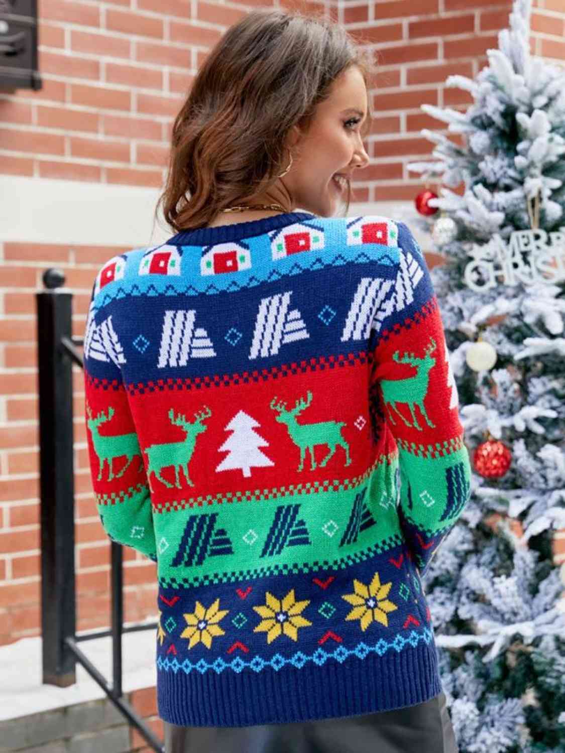 Christmas Round Neck Sweater Jassorted