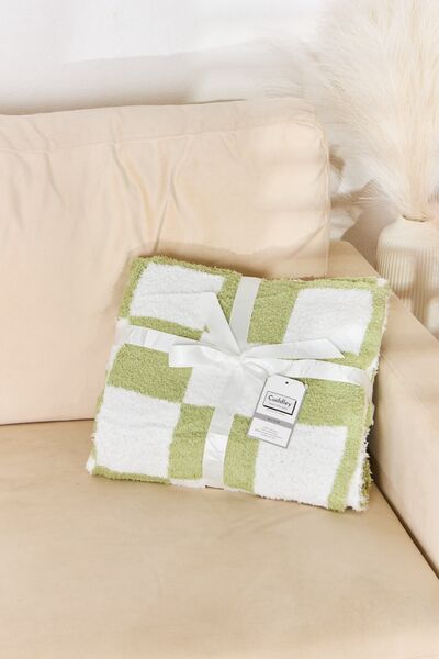Cuddley Checkered Decorative Throw Blanket Trendsi