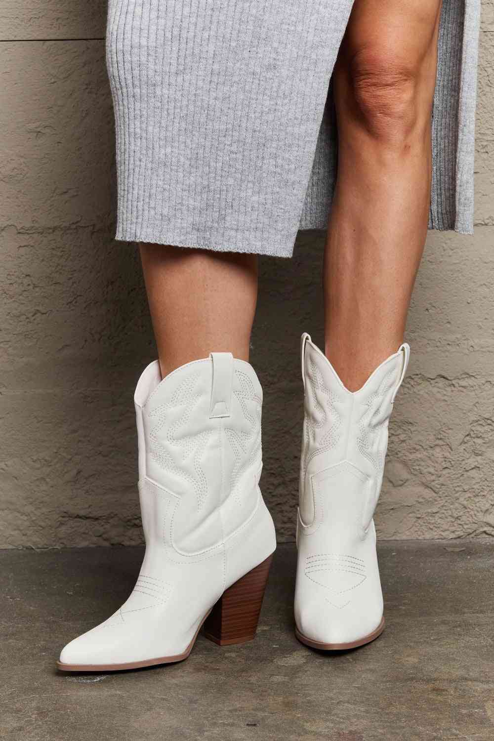 Legend Footwear Bella Cowboy Boots Trendsi White 6