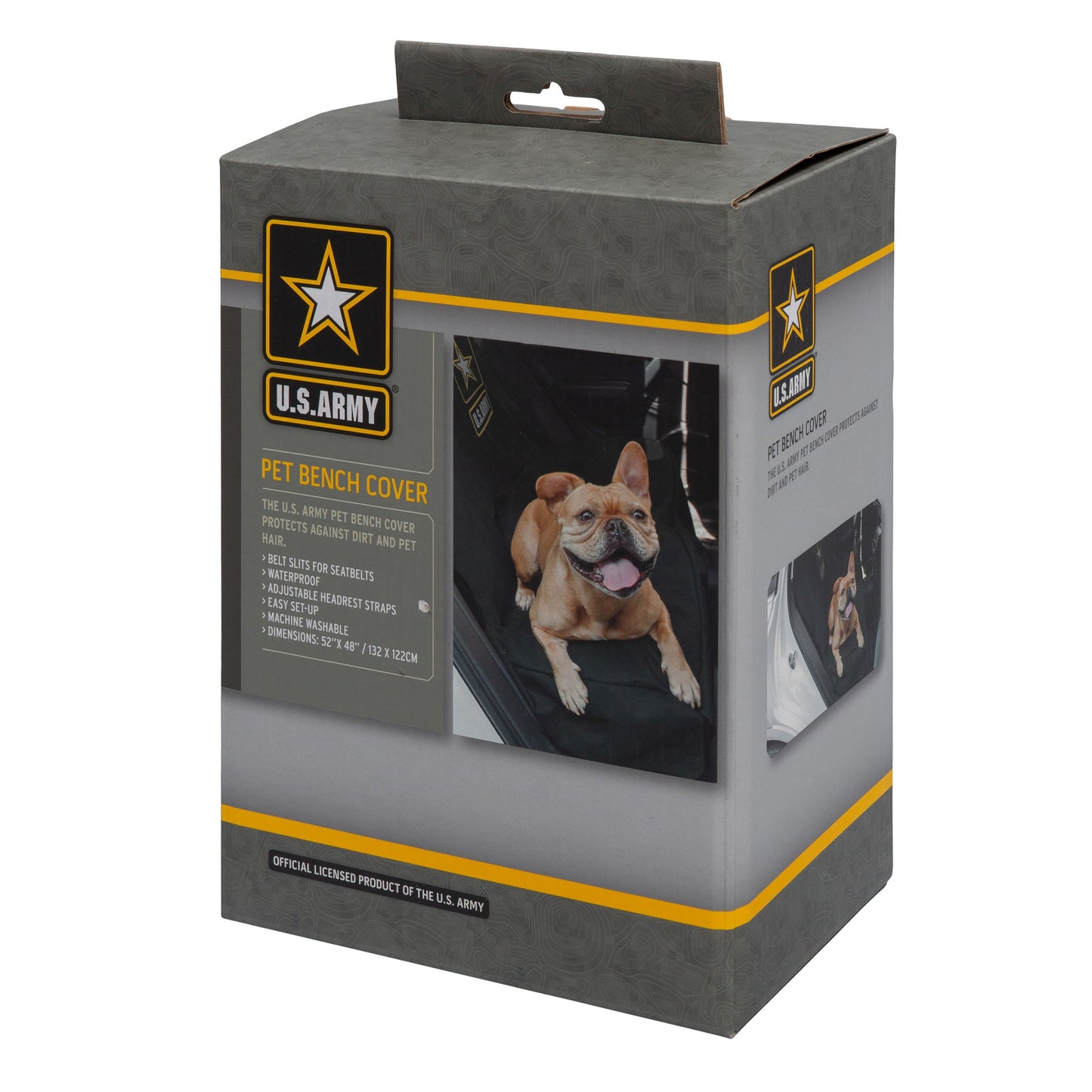 US Army Car Bench Seat Pet Cover - Dark Camo Jassorted