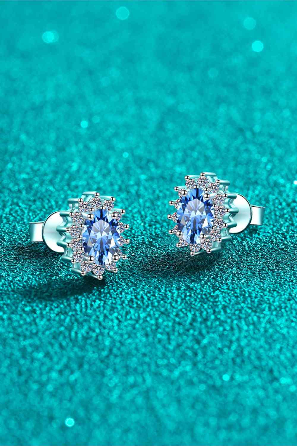 1 Carat Moissanite 925 Sterling Silver Stud Earrings Jassorted
