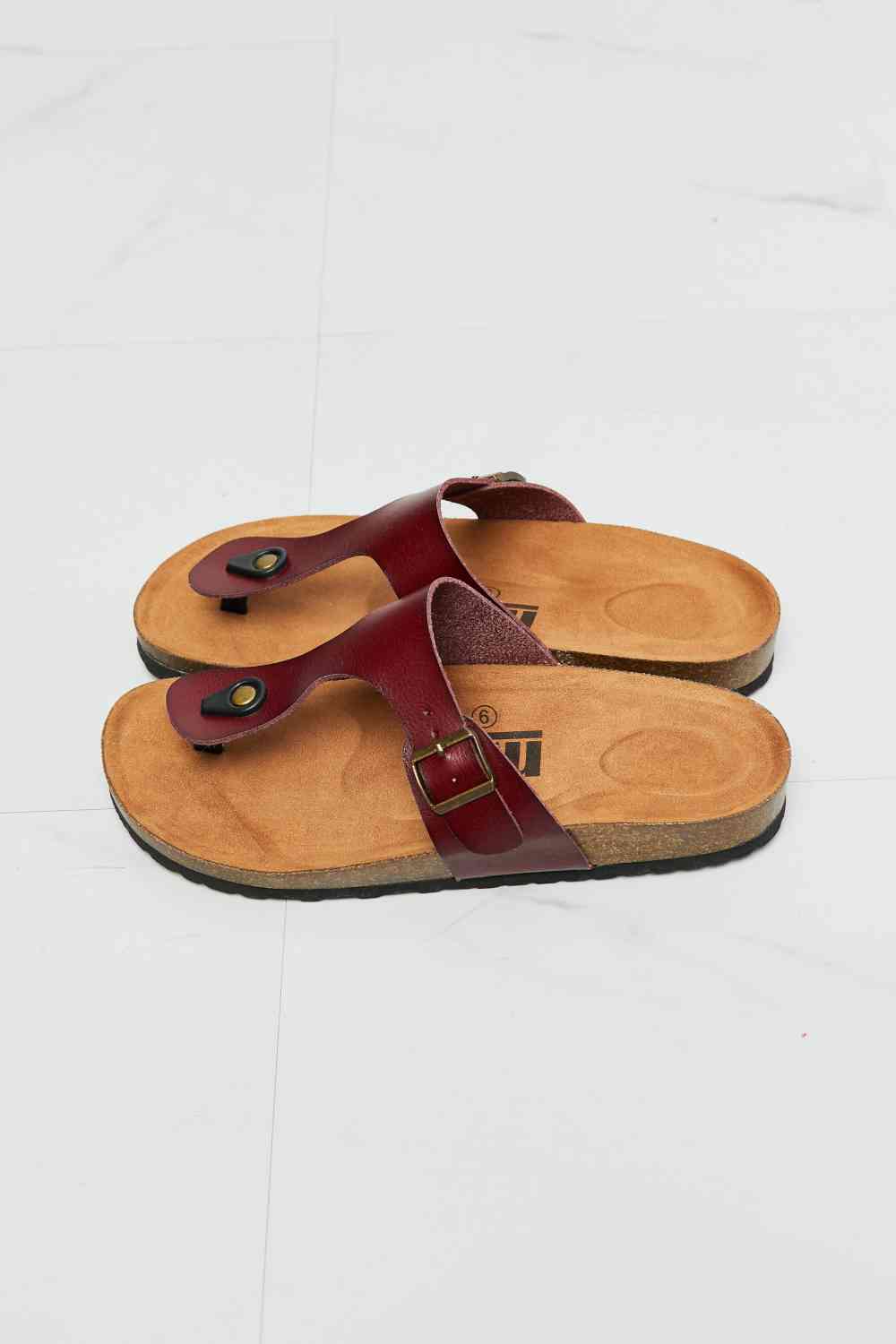 MMShoes Drift Away T-Strap Flip-Flop in Brown Jassorted