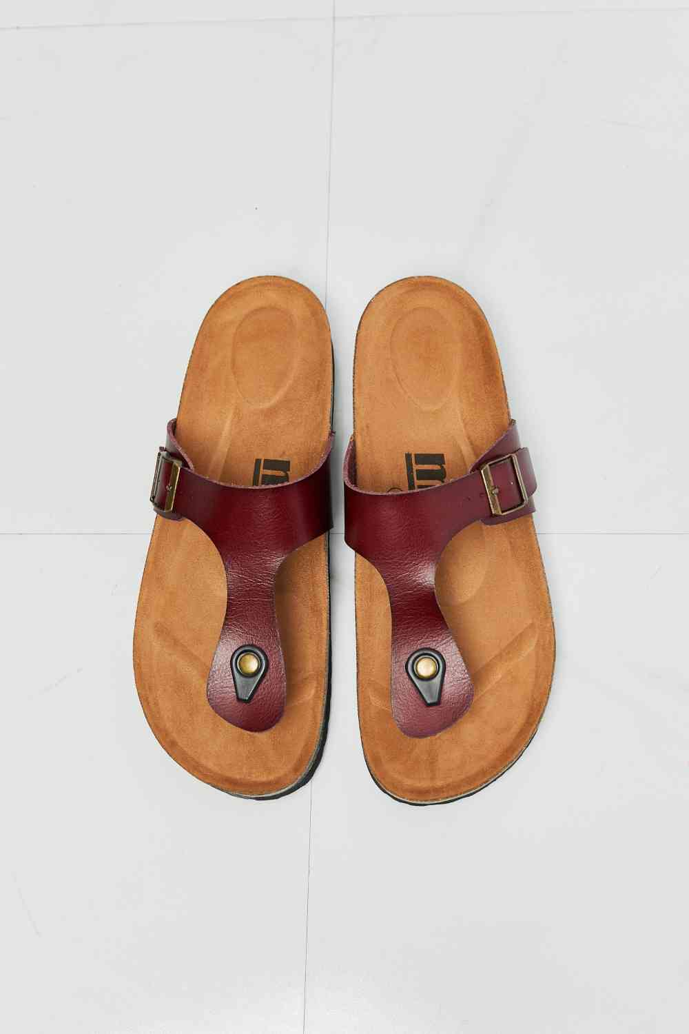 MMShoes Drift Away T-Strap Flip-Flop in Brown Jassorted