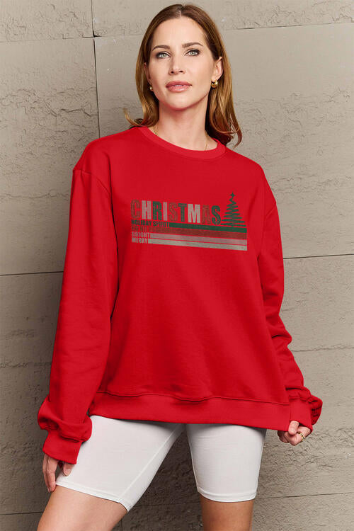 Simply Love Full Size CHRISTMAS Long Sleeve Sweatshirt Jassorted