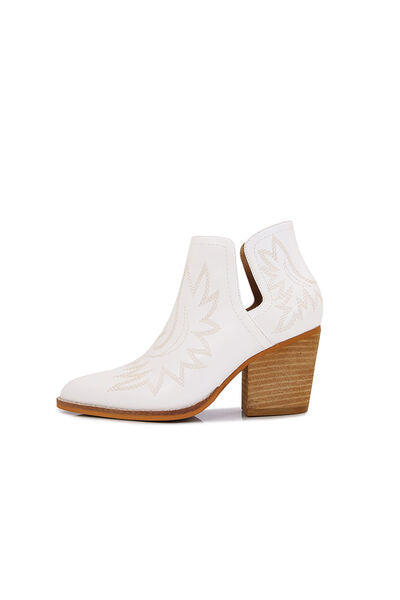 Melody Ankle Embroidered Stitch Boots Trendsi