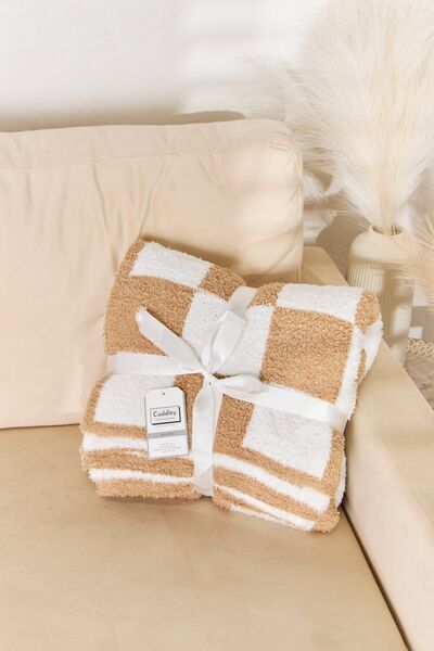 Cuddley Checkered Decorative Throw Blanket Trendsi